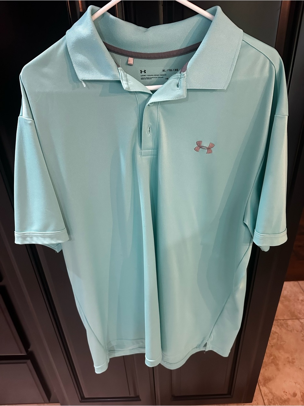 Under Armour Men’s Light Aqua Performance Polo xl loose fit
